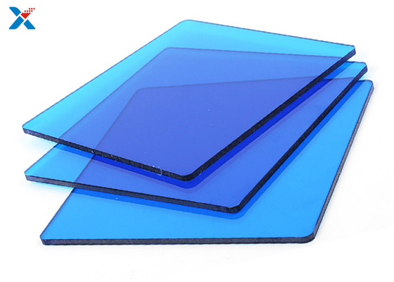 Perspex Polycarbonate ছাদ শীট স্বচ্ছ নীল প্রভাব প্রতিরোধের